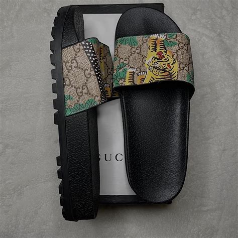 gucci bengal tiger slippers|Gucci tiger clothing.